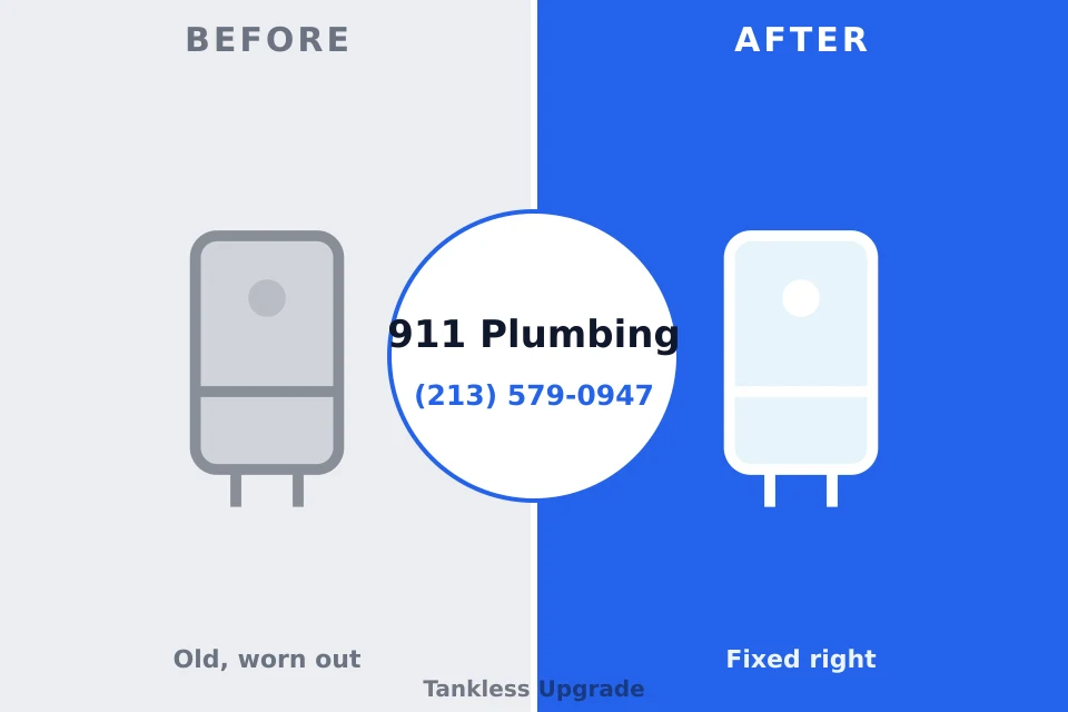Before and after: plumbing company Big Bend, WI
